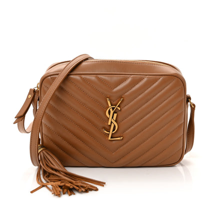 Saint Laurent Calfskin Matelasse Monogram Lou Camera Bag Cinnamon 2 of 19