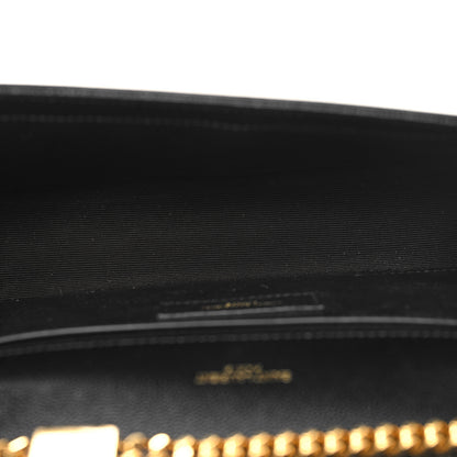 Saint Laurent Grain De Poudre Small Monogram Kate Satchel Black 5 of 9