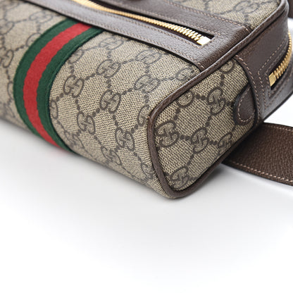 Gucci GG Supreme Monogram Web Small Ophidia Belt Bag 85 34 Dark Brown 8 of 9