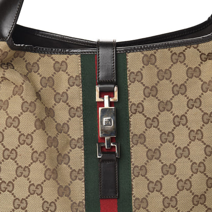 Gucci Monogram Web Jackie O Hobo Dark Brown 12 of 12