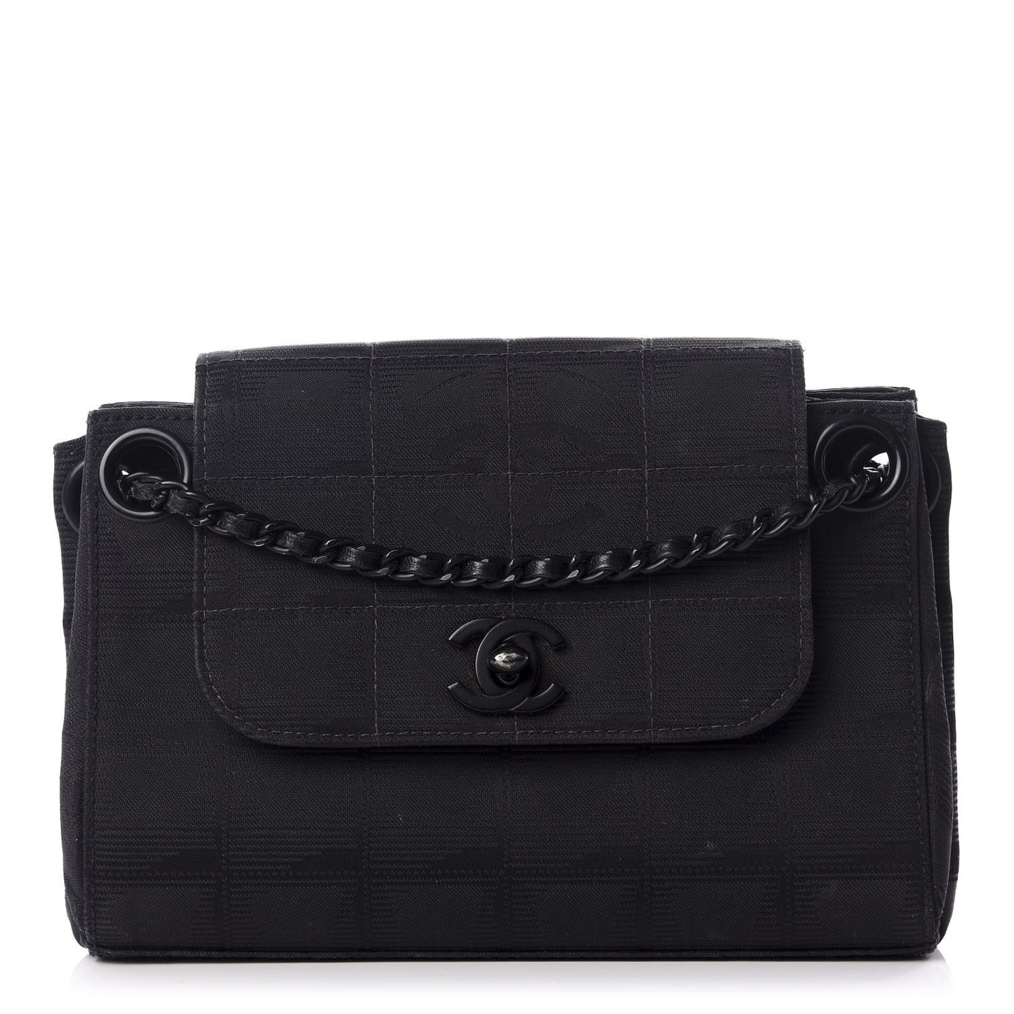 Nylon Mini Travel Accordion Flap Black