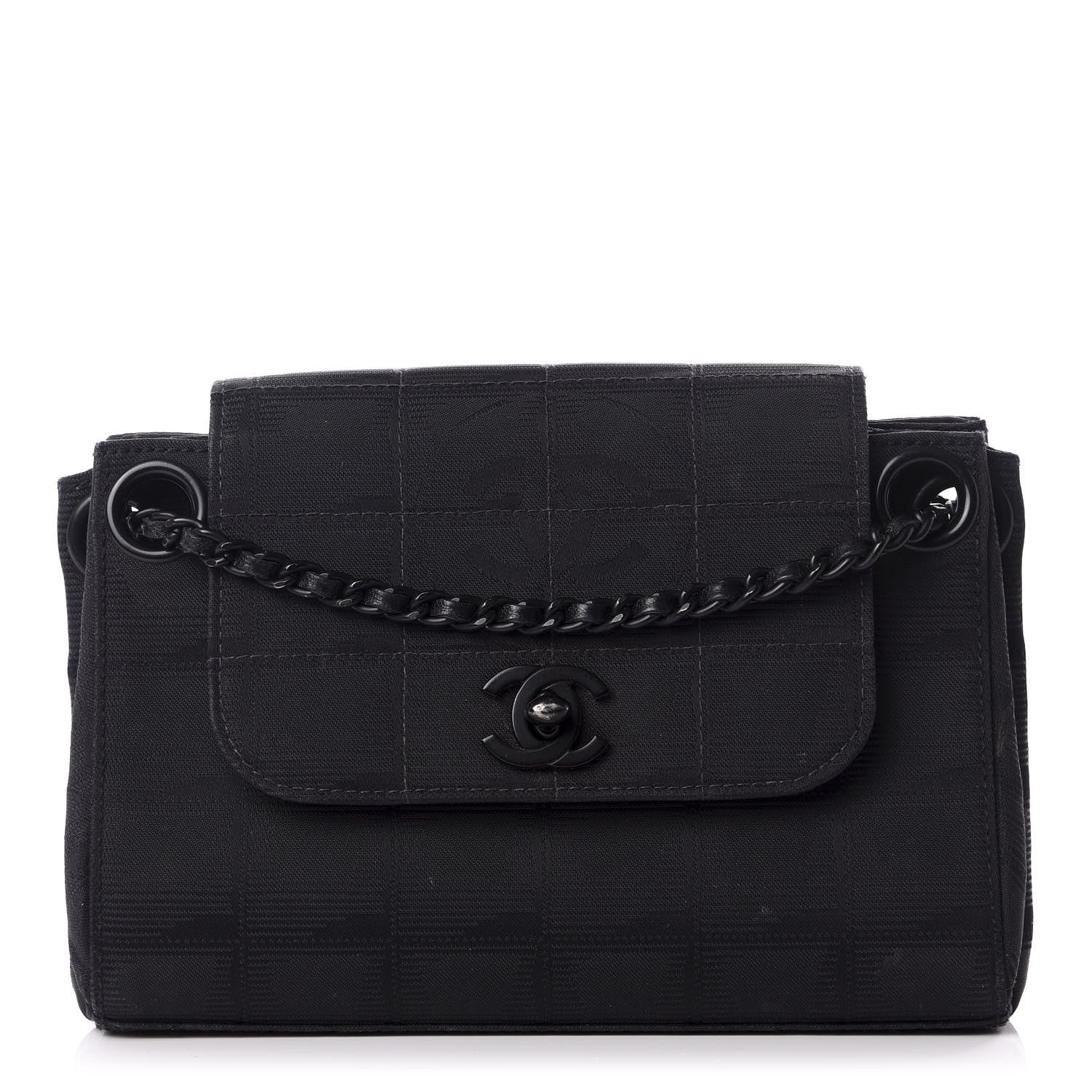 Chanel Nylon Mini Travel Accordion Flap Black 1 of 8