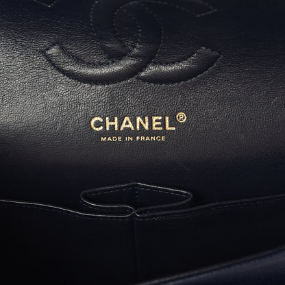 Chanel Caviar Quilted Medium Double Flap Dark Blue 6 of 10