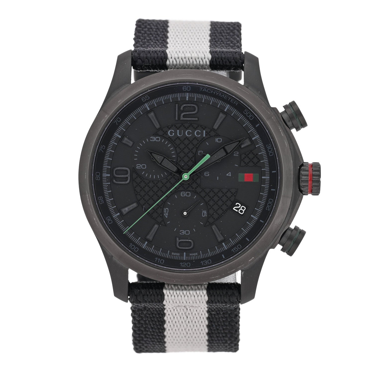 Gucci Stainless Steel Nylon 44mm G-Timeless Chronograph Quartz Watch Black 1 of 5