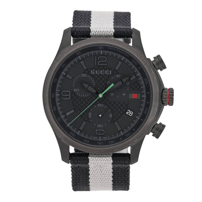 Gucci Stainless Steel Nylon 44mm G-Timeless Chronograph Quartz Watch Black 1 of 5