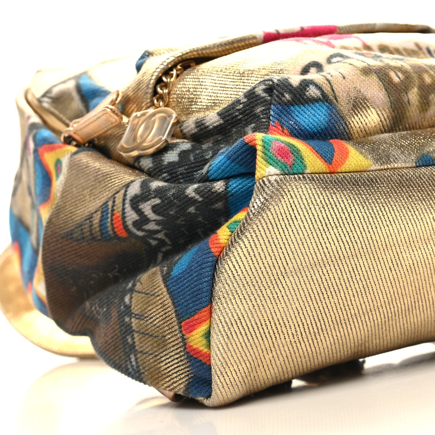 Graffiti Printed Canvas Street Spirit Backpack Multicolor