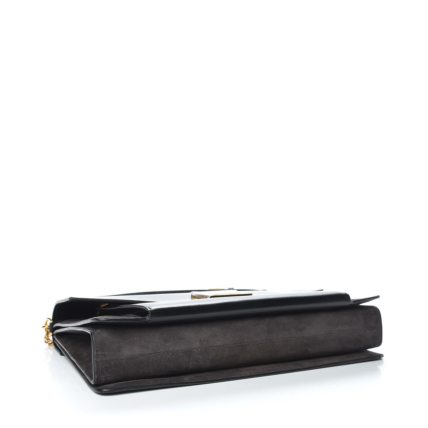 Goatskin Suede Large GV3 Flap Black Grey