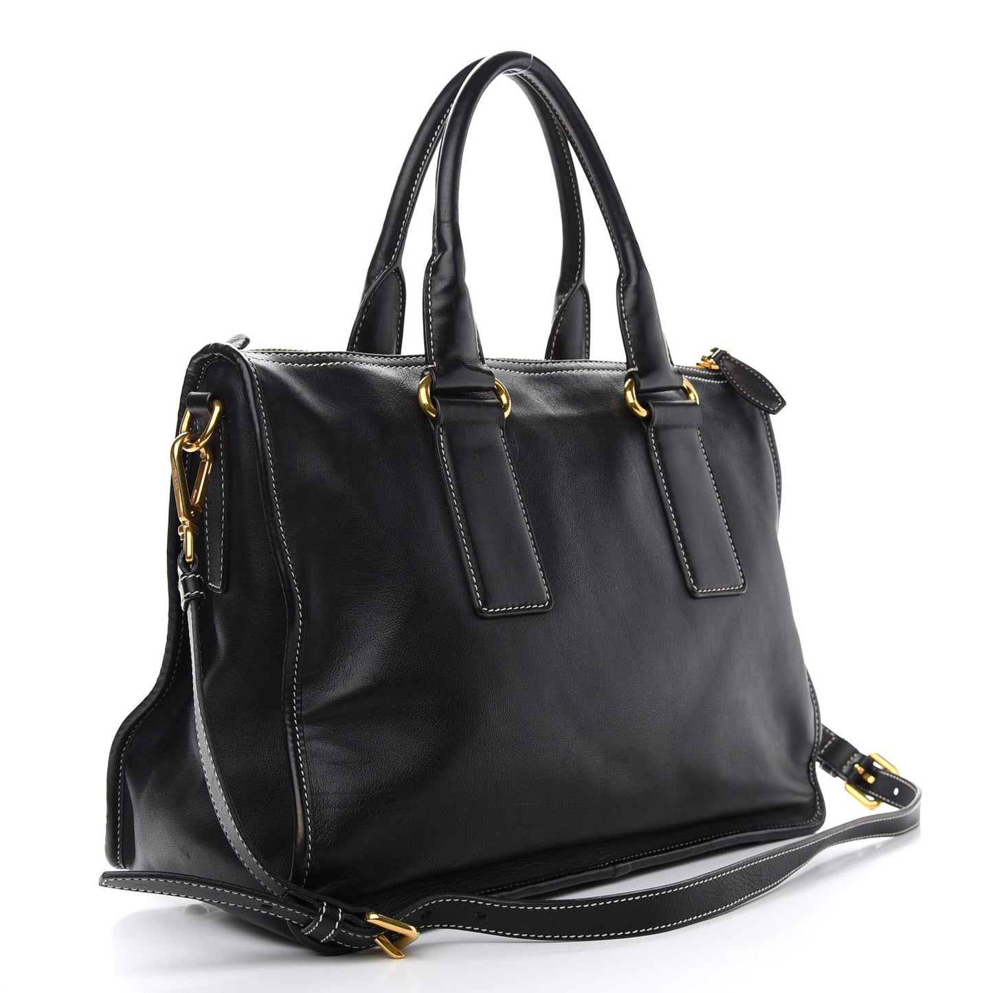 Glace Calf Tote Black