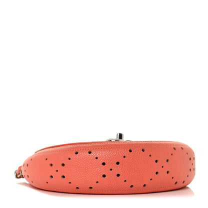 Chanel Caviar Perforated Messenger Bag Coral 3 of 7