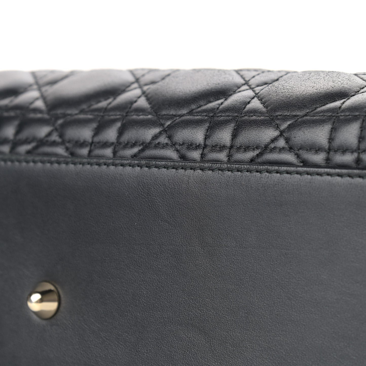 Lambskin Cannage Large Lady Dior Black