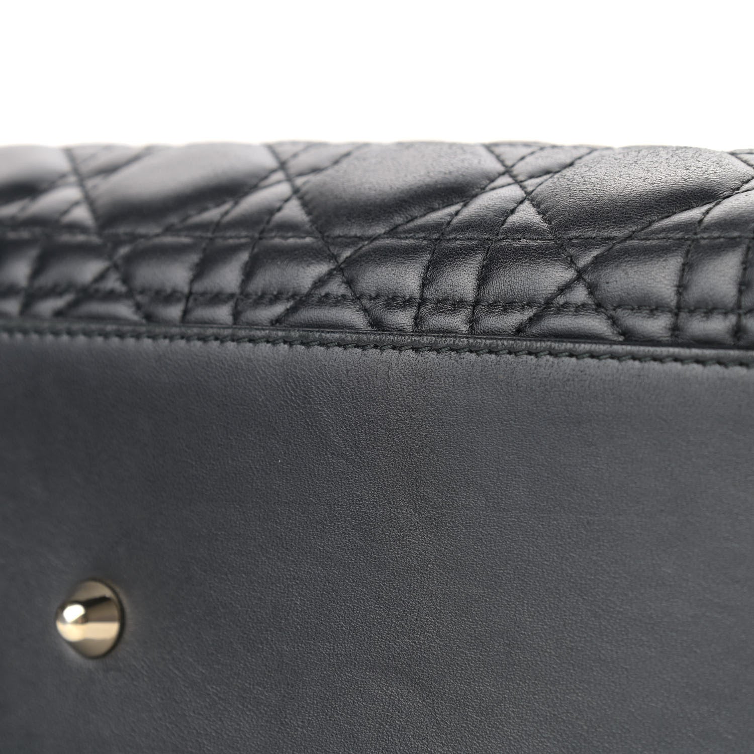 Christian Dior Lambskin Cannage Large Lady Dior Black 19 of 20