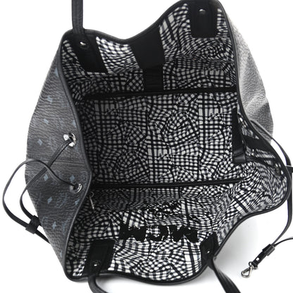 MCM Visetos Large Liz Reversible Shopper Tote Black 4 of 8