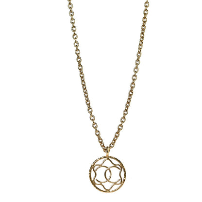 Chanel Large CC Pendant Necklace Gold 1 of 4