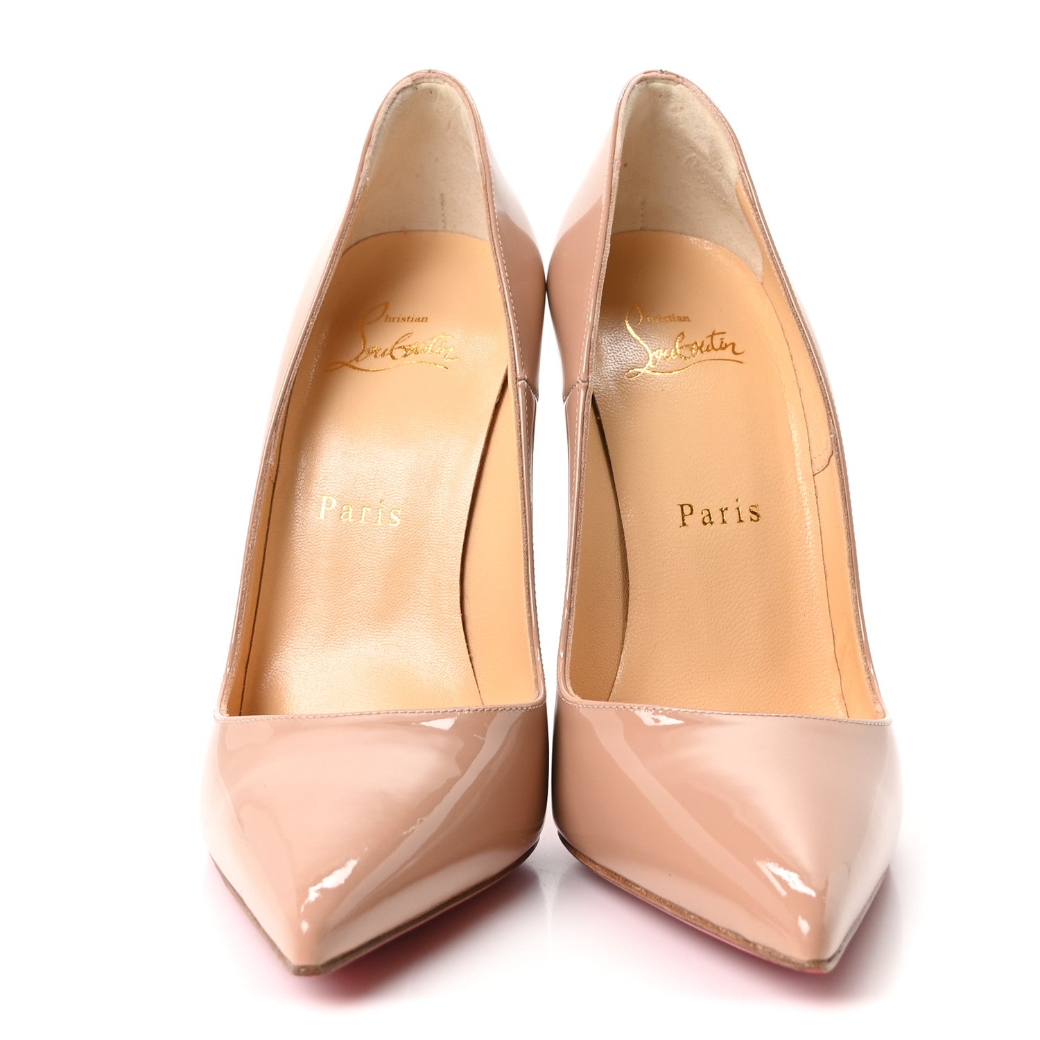 Christian Louboutin Patent So Kate 120 Pumps 37.5 Nude 3 of 9