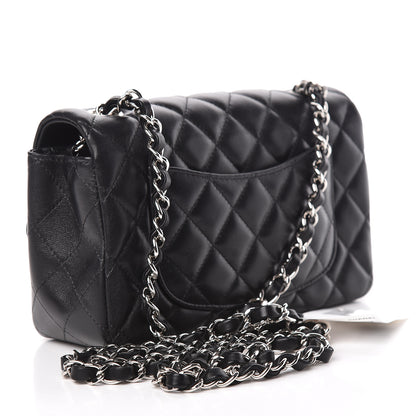 Chanel Lambskin Quilted Mini Rectangular Flap Black 3 of 13