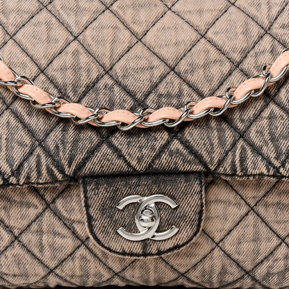 Chanel Denim Quilted Denimpression Flap Rose Clair 9 of 11