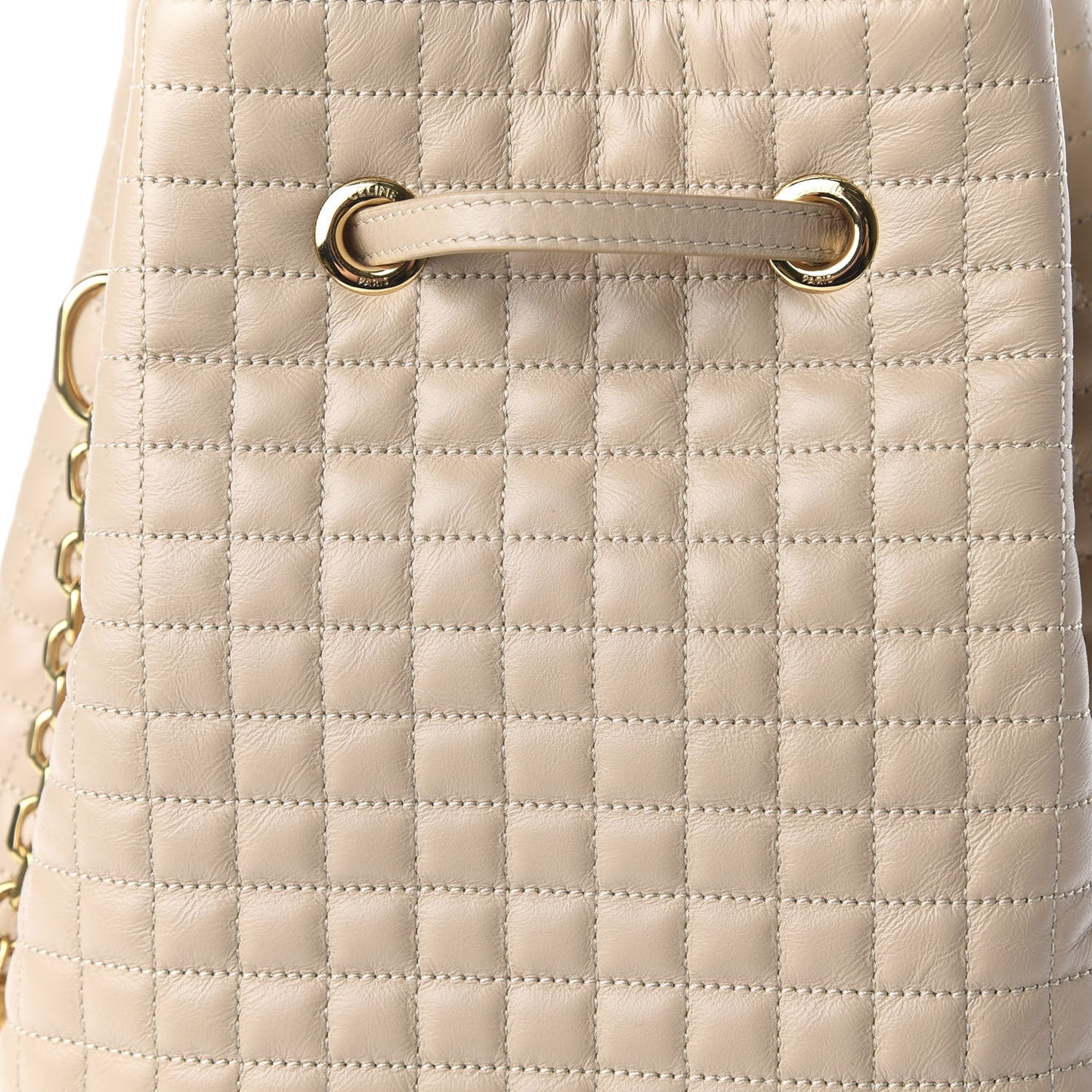 Calfskin Quilted Small C Backpack Nude