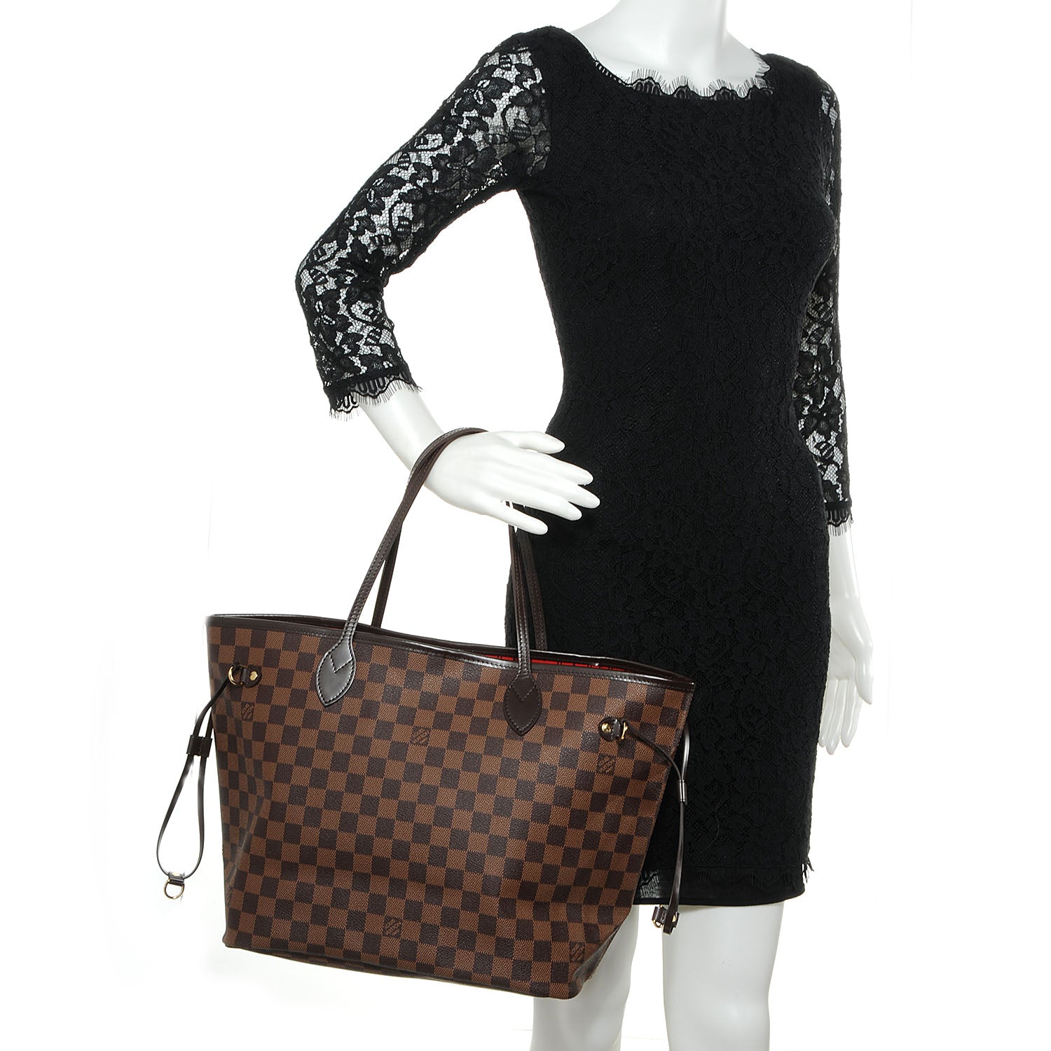 Louis Vuitton Damier Ebene Neverfull MM 2 of 8