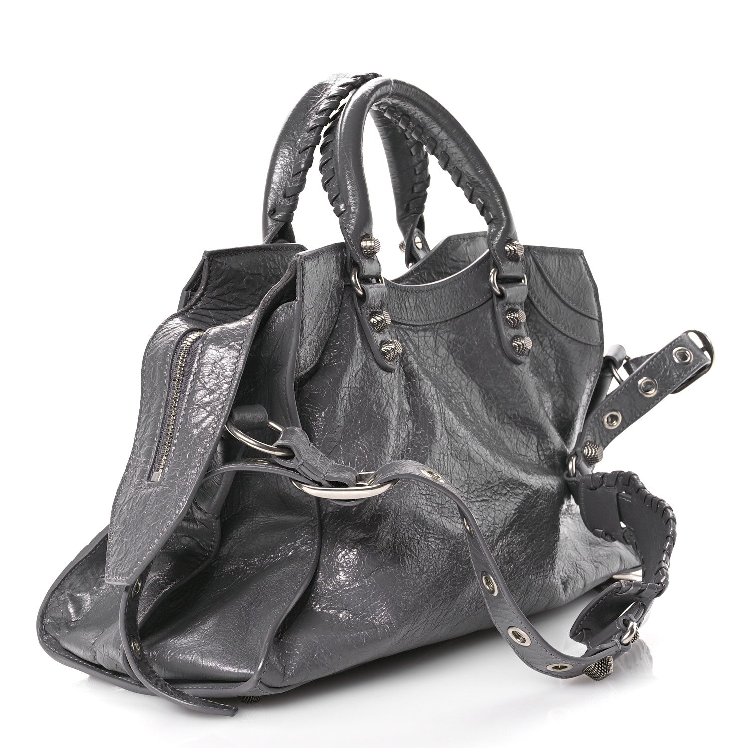 Balenciaga Agneau Arena Neo Cagole City Handbag Dark Grey 4 of 11
