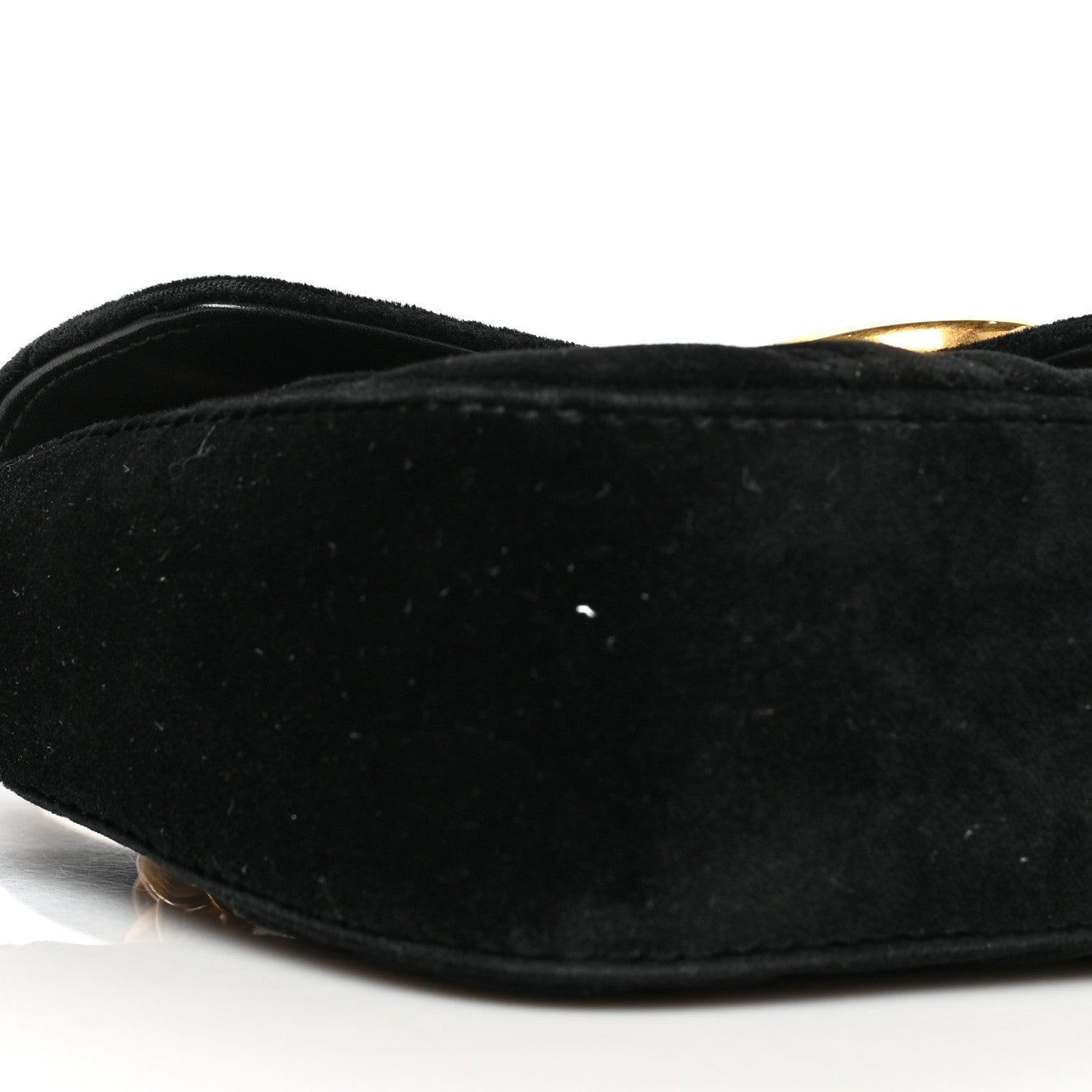 Gucci Velvet Matelasse Mini GG Marmont Shoulder Bag Black 10 of 11