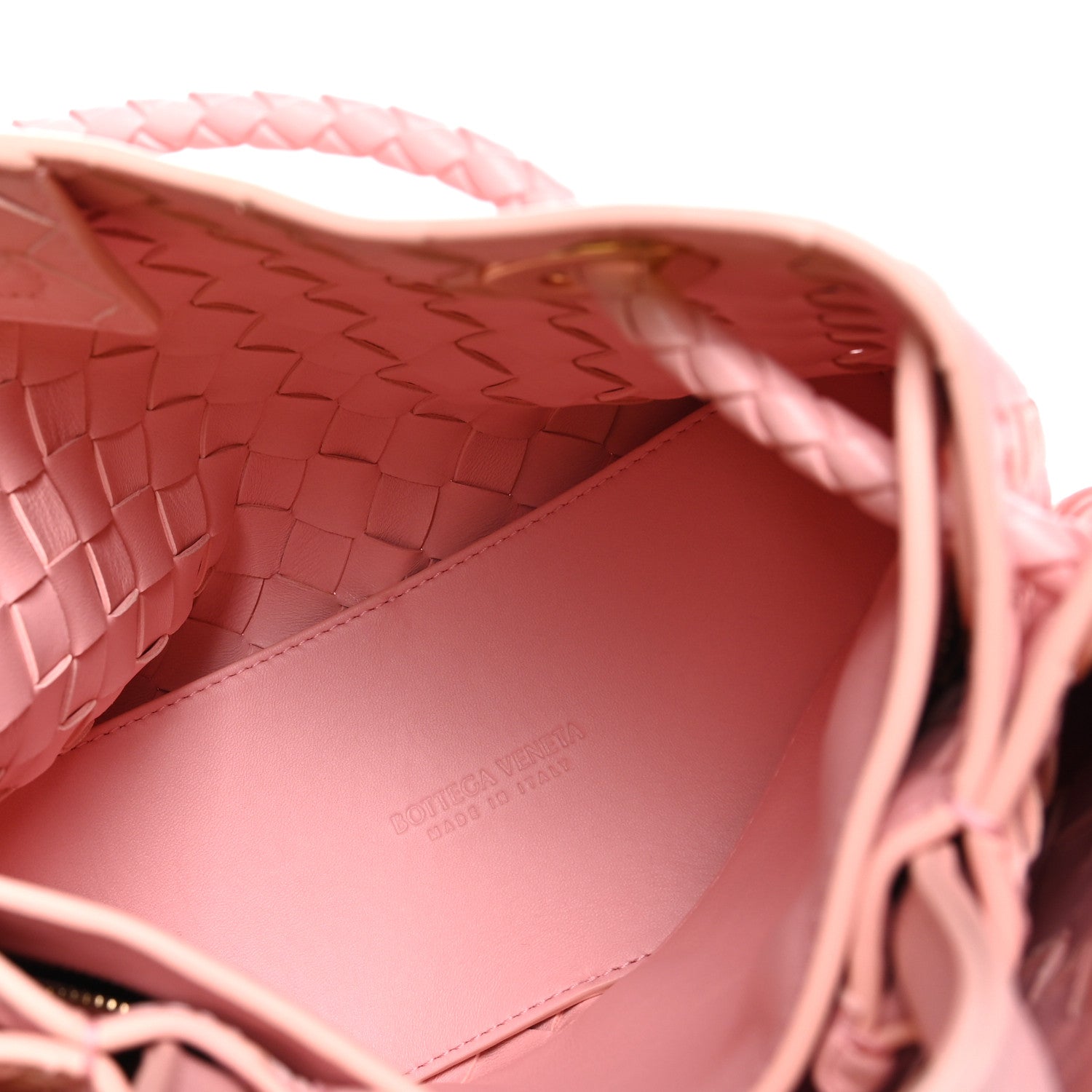 Bottega Veneta Nappa Intrecciato Small Andiamo Shoulder Bag Blush 5 of 10