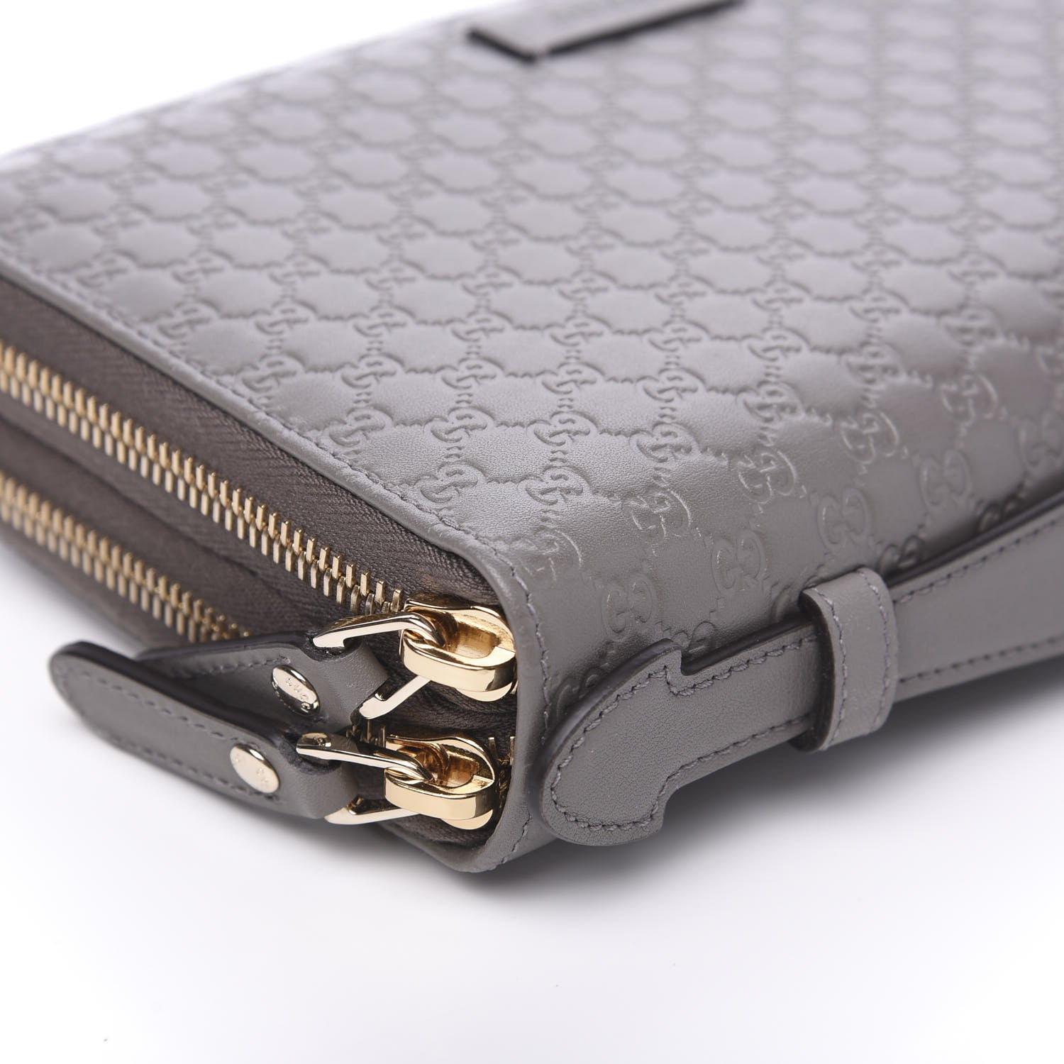 Gucci Soft Microguccissima Zip Around Top Handle Travel Wallet Loess 6 of 9