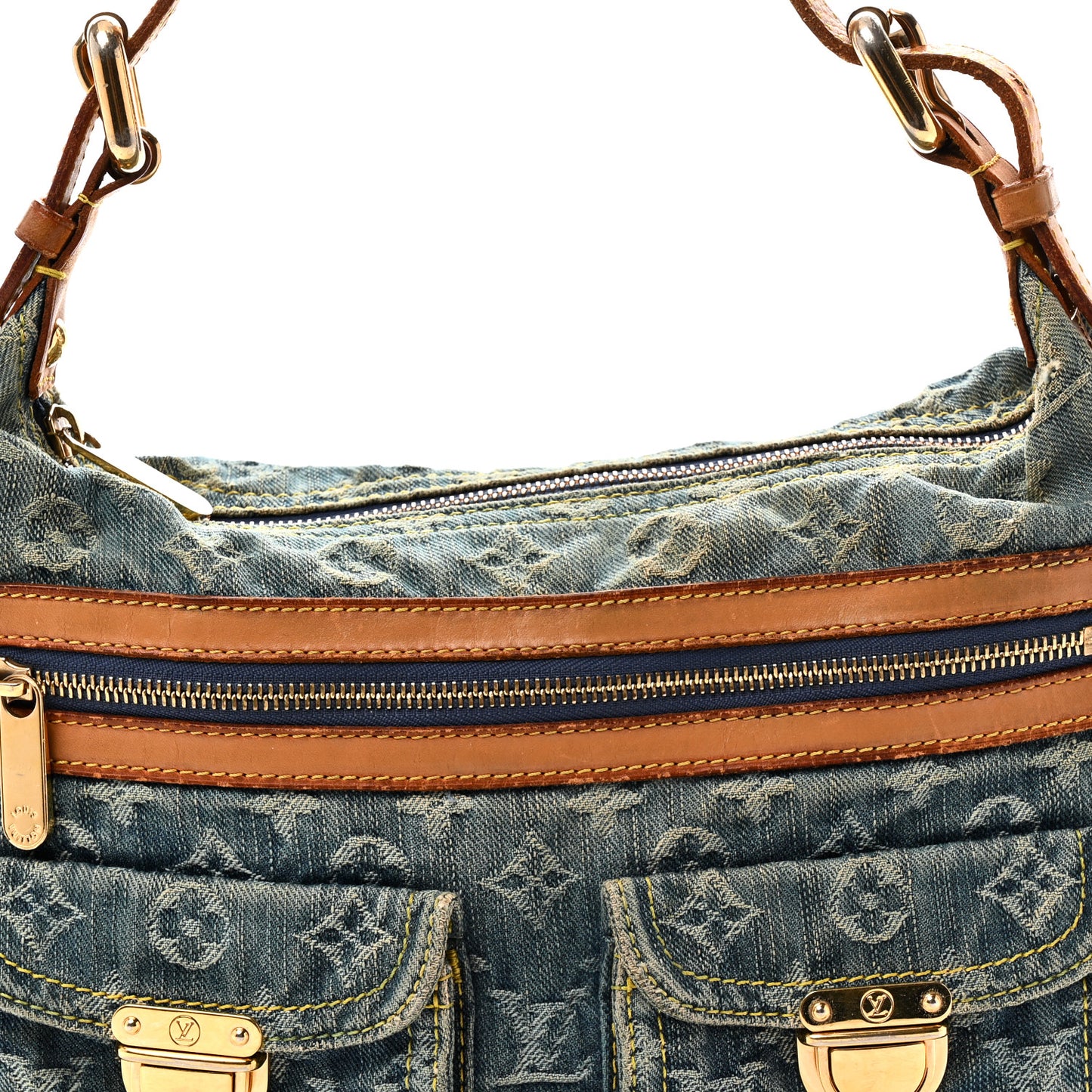 Monogram Denim Baggy PM Blue