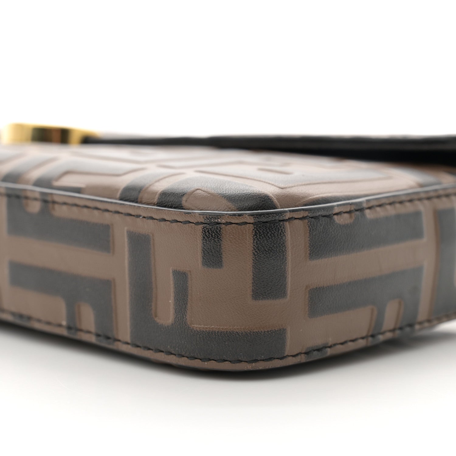 Fendi Vitello Soft F is Fendi Bi-Color FF 1974 Embossed Envelope Wallet On Chain with Pouches Maya Black 11 of 13