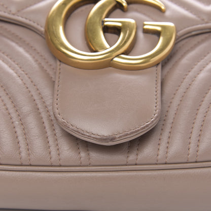 Gucci Calfskin Matelasse Medium GG Marmont Shoulder Bag Porcelain Rose 10 of 18