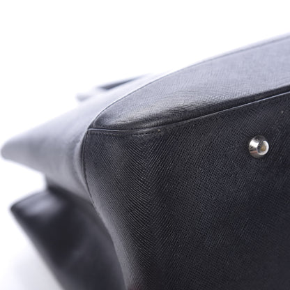 Burberry Saffiano Top Handle Tote Black 24 of 25