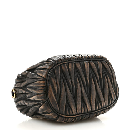Miu Miu Nappa Matelasse Pouch Sand Coffee 4 of 11