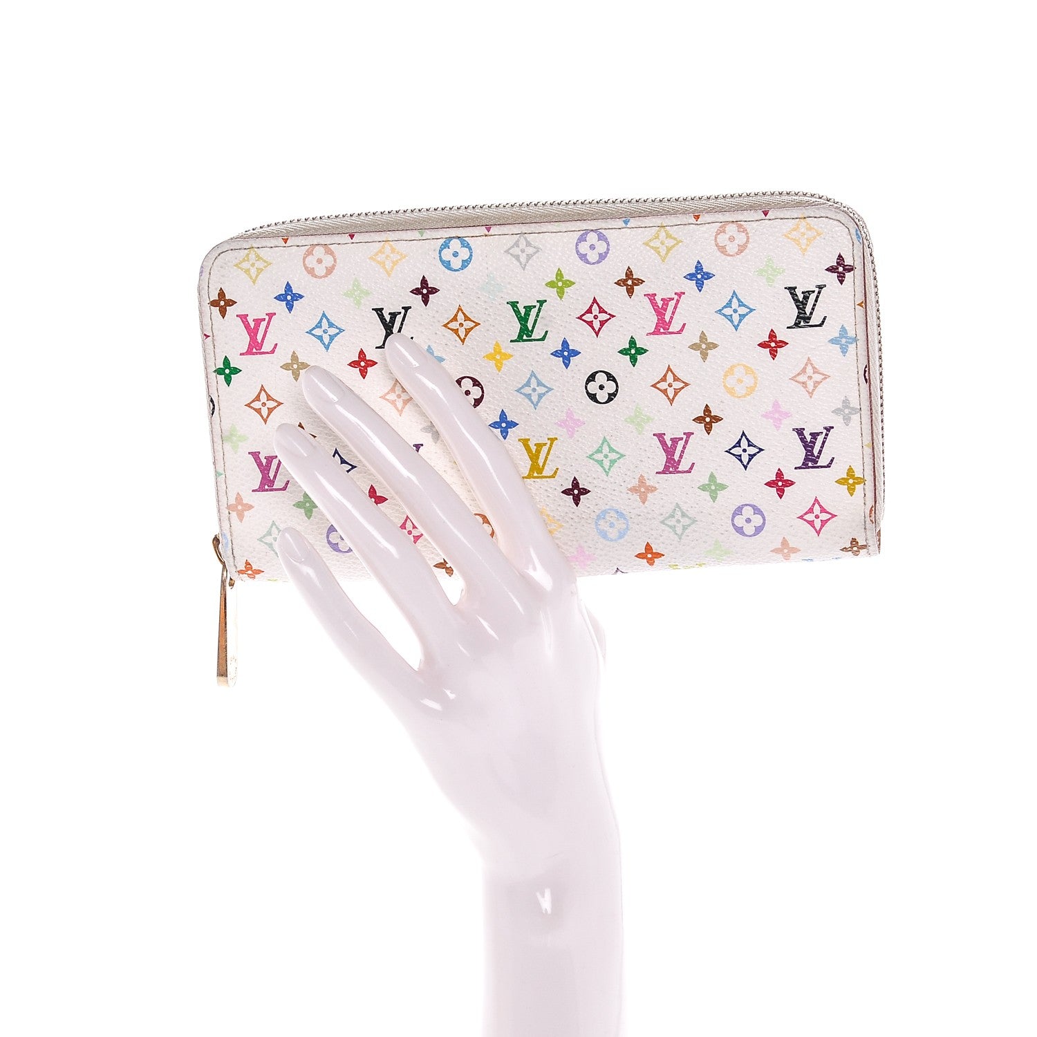 Louis Vuitton Monogram Multicolor Zippy Wallet White 2 of 8
