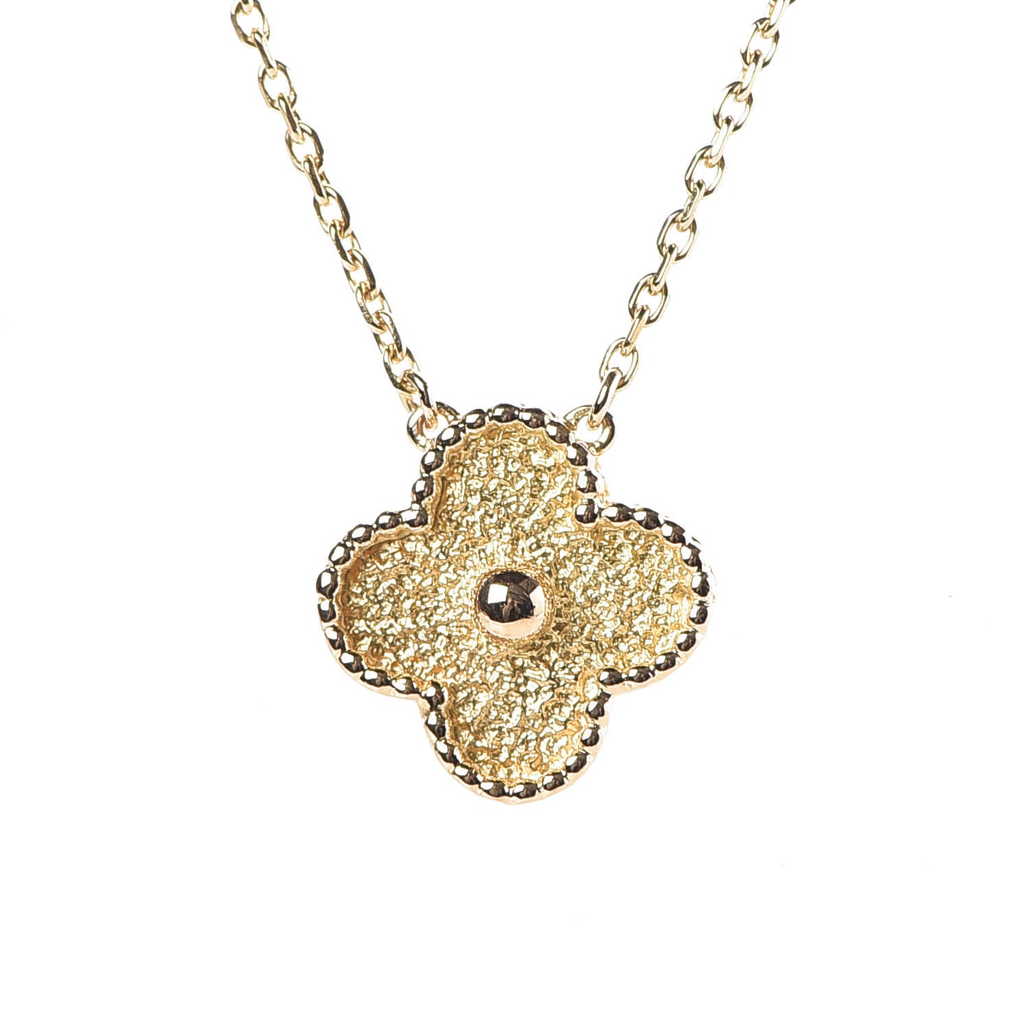 18K Yellow Gold Vintage Alhambra Pendant Necklace