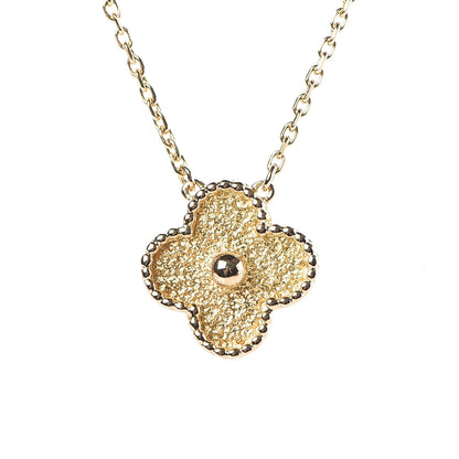 Van Cleef & Arpels 18K Yellow Gold Vintage Alhambra Pendant Necklace 4 of 6