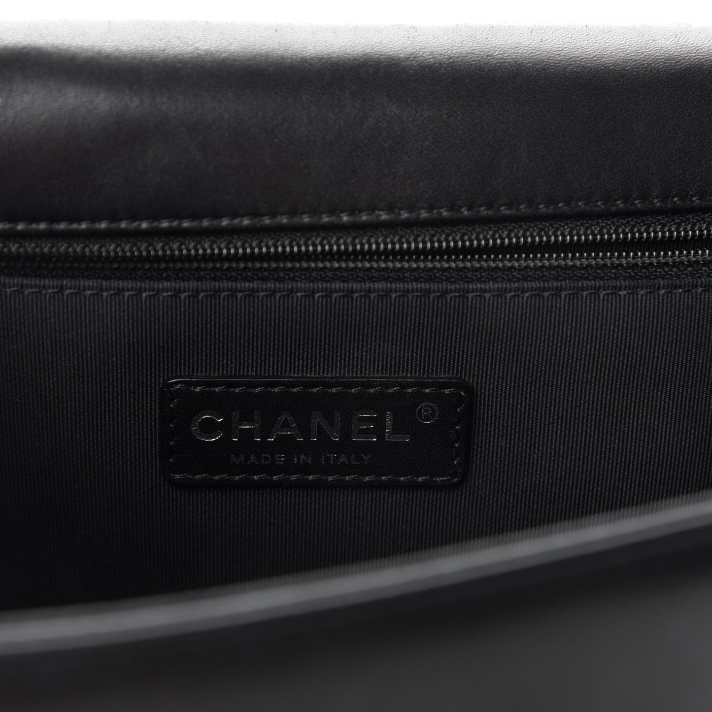 Lambskin Quilted Large Boy Flap Beige Black