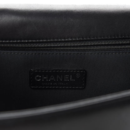 Chanel Lambskin Quilted Large Boy Flap Beige Black 6 of 12