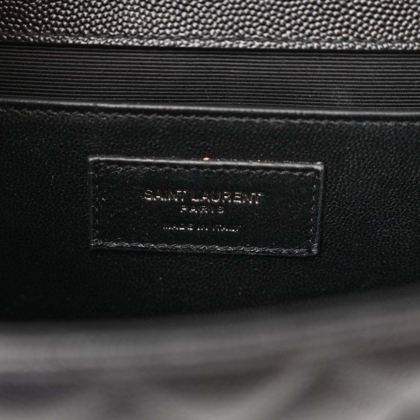 Grain De Poudre Textured Mixed Matelasse Triquilt Medium Monogram Monochrome Satchel Black