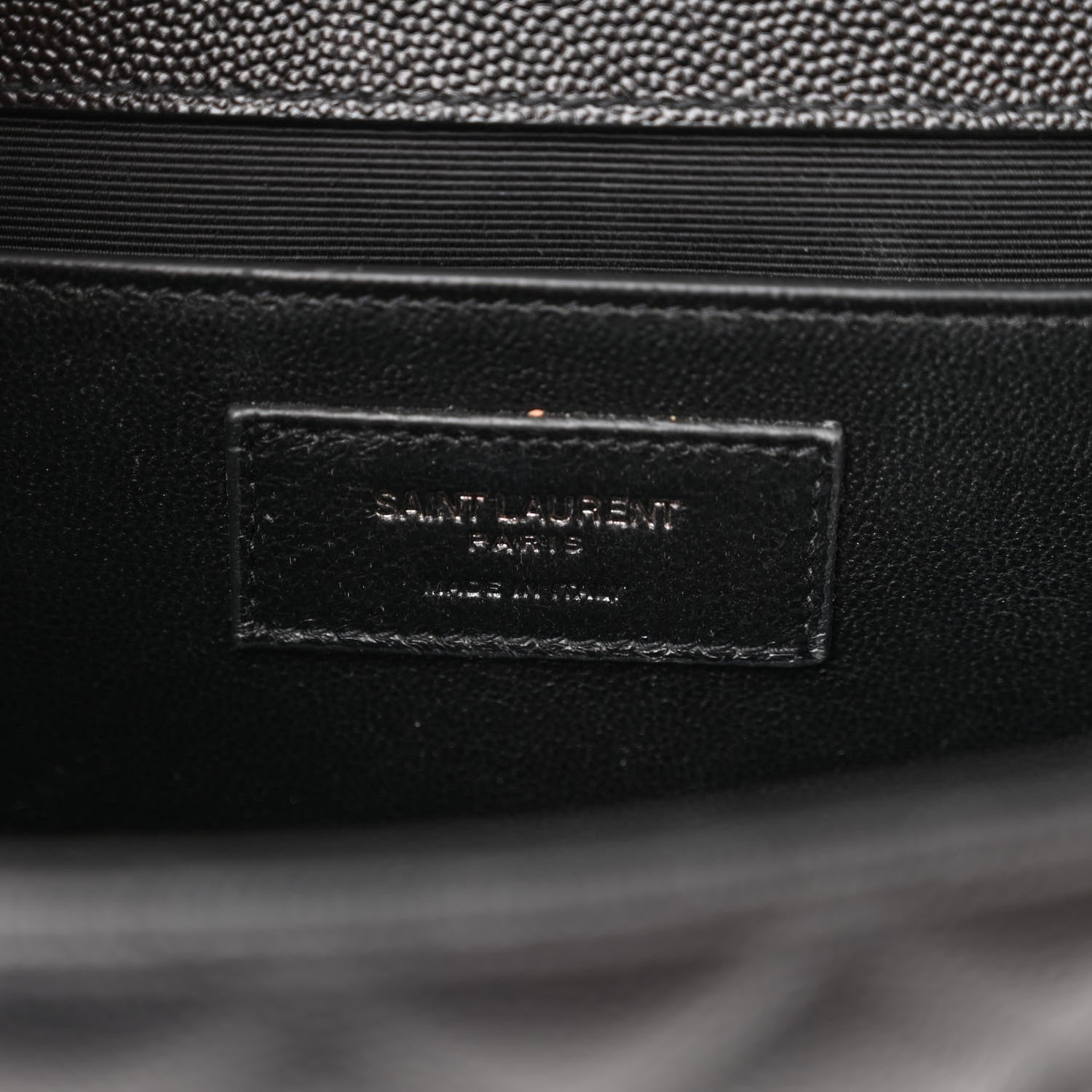 Saint Laurent Grain De Poudre Textured Mixed Matelasse Triquilt Medium Monogram Monochrome Satchel Black 6 of 9