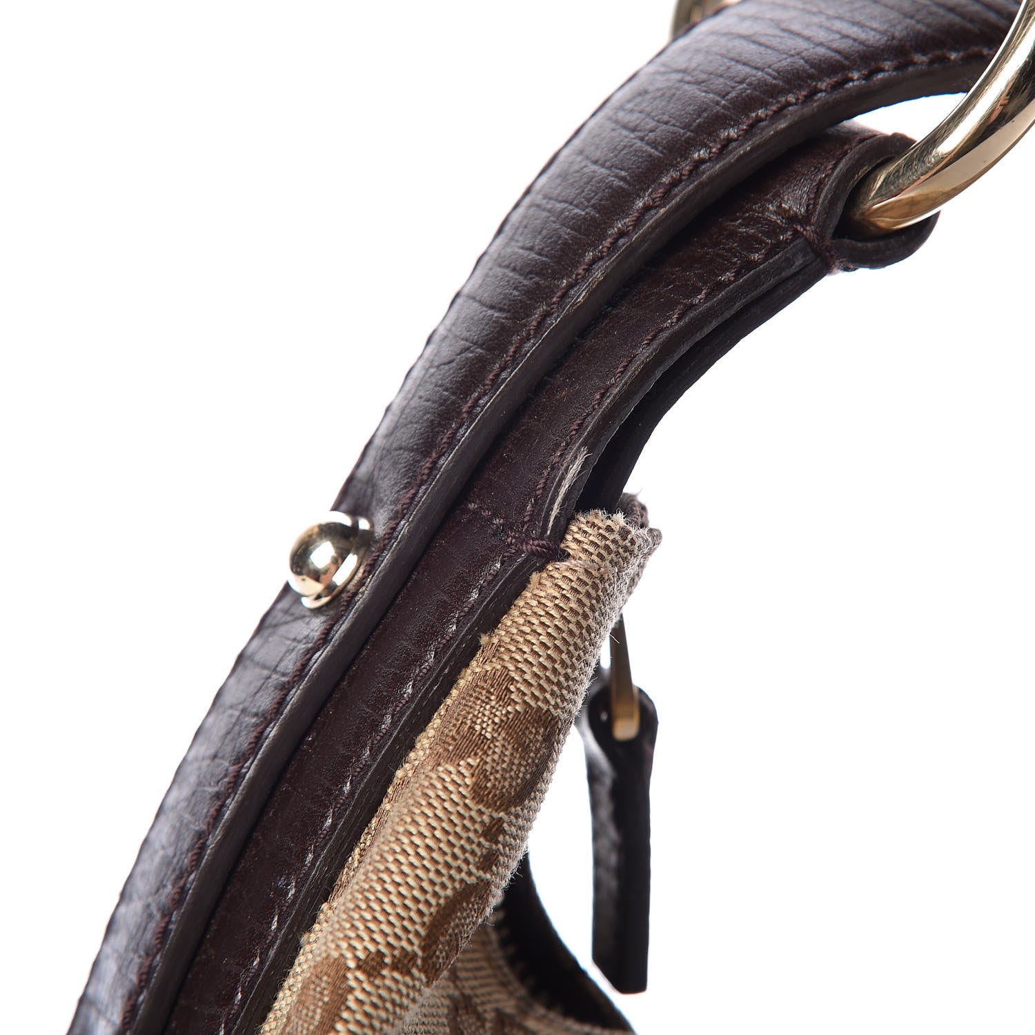 Gucci Monogram Medium Horsebit Chain Hobo Dark Brown 15 of 16