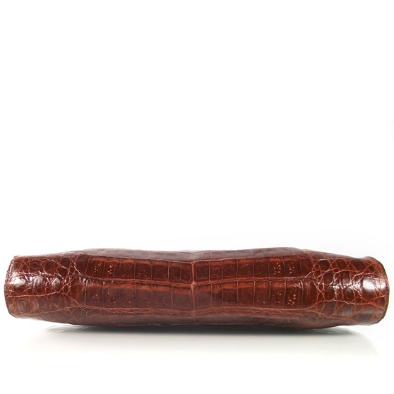 Crocodile Clutch Cognac