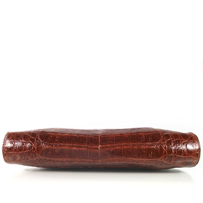Nancy Gonzalez Crocodile Clutch Cognac 5 of 8