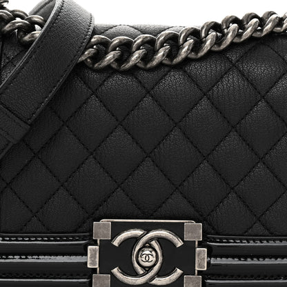 Chanel Goatskin Quilted Patent Small Duo Boy Flap Black 8 of 10