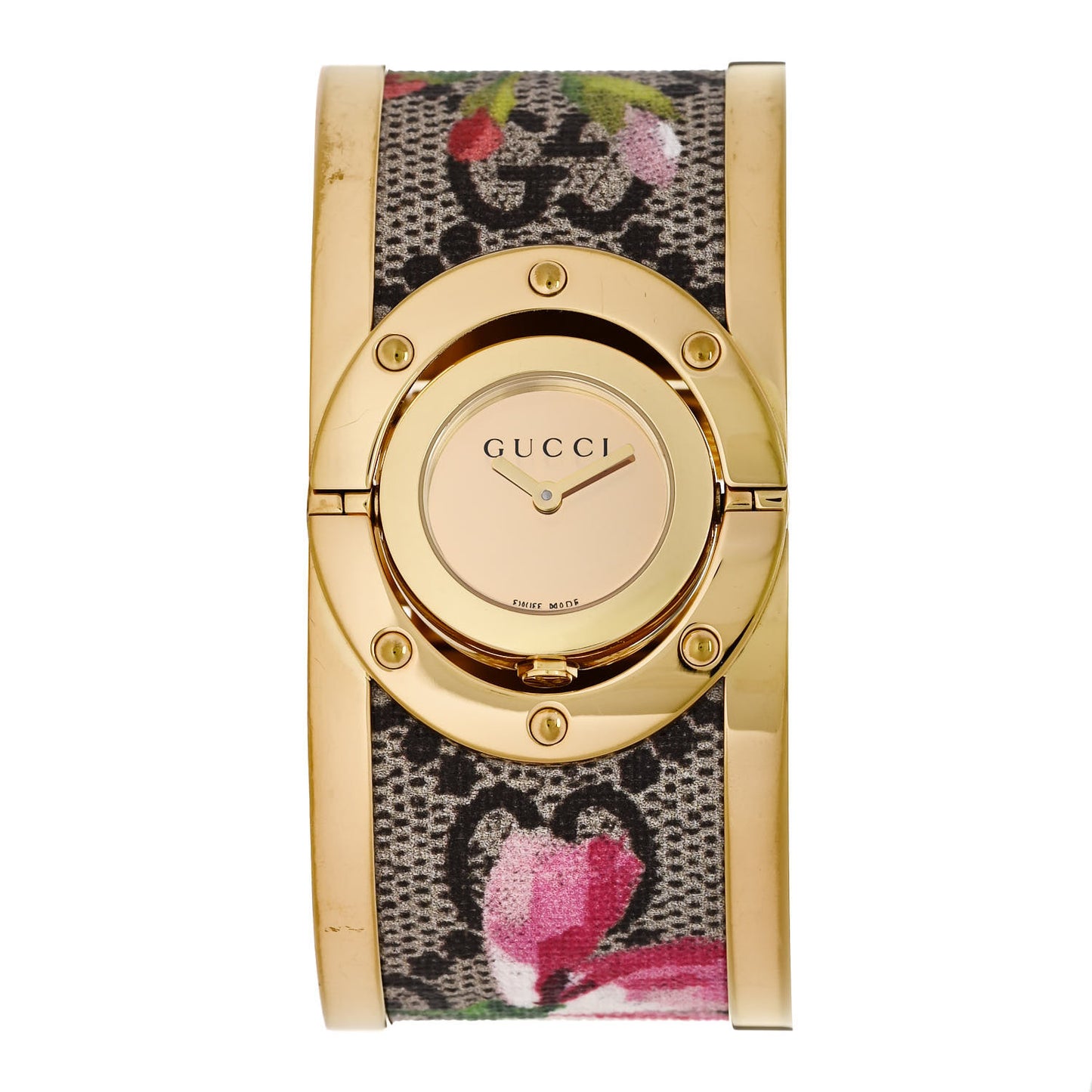 Stainless Steel Canvas 33mm Twirl GG Supreme Blooms Quartz Watch