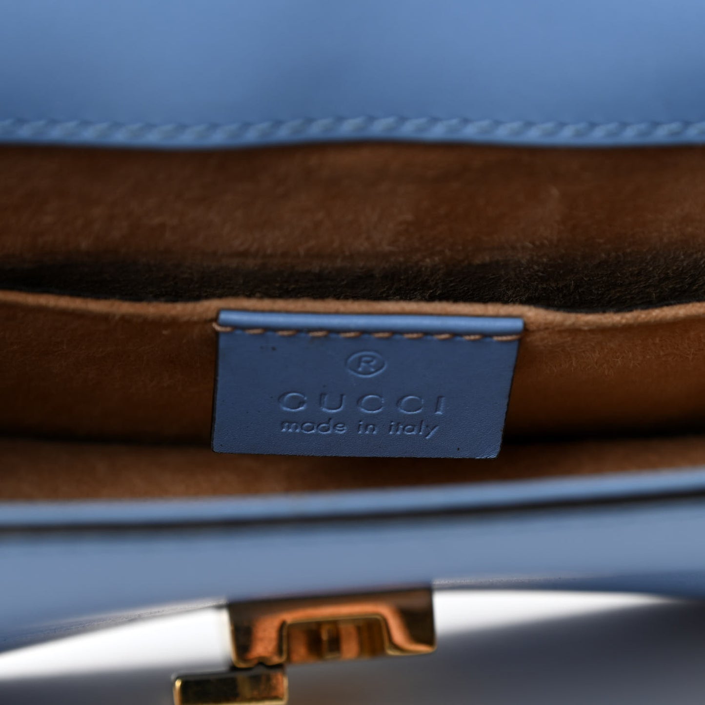 Calfskin Mini Sylvie Chain Shoulder Bag Clear Sky Blue