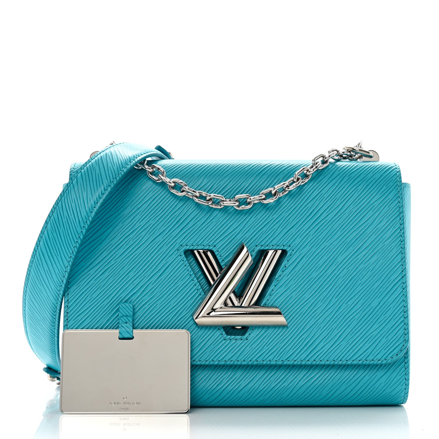 Louis Vuitton Epi Twist Shoulder Bag MM Turquoise 3 of 10