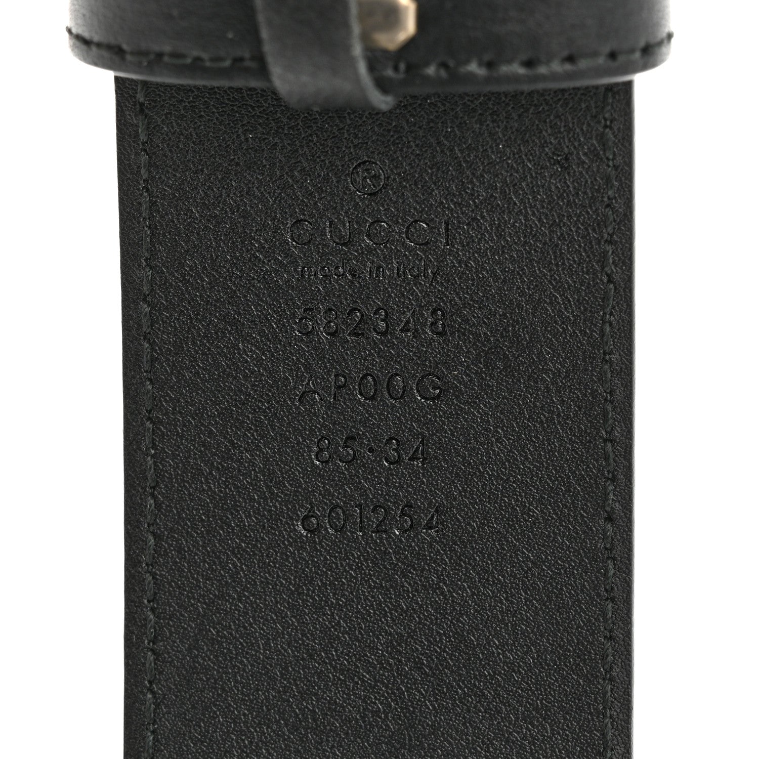 Gucci Moon Calfskin Scales Double G 40mm Belt 85 34 Black 5 of 6
