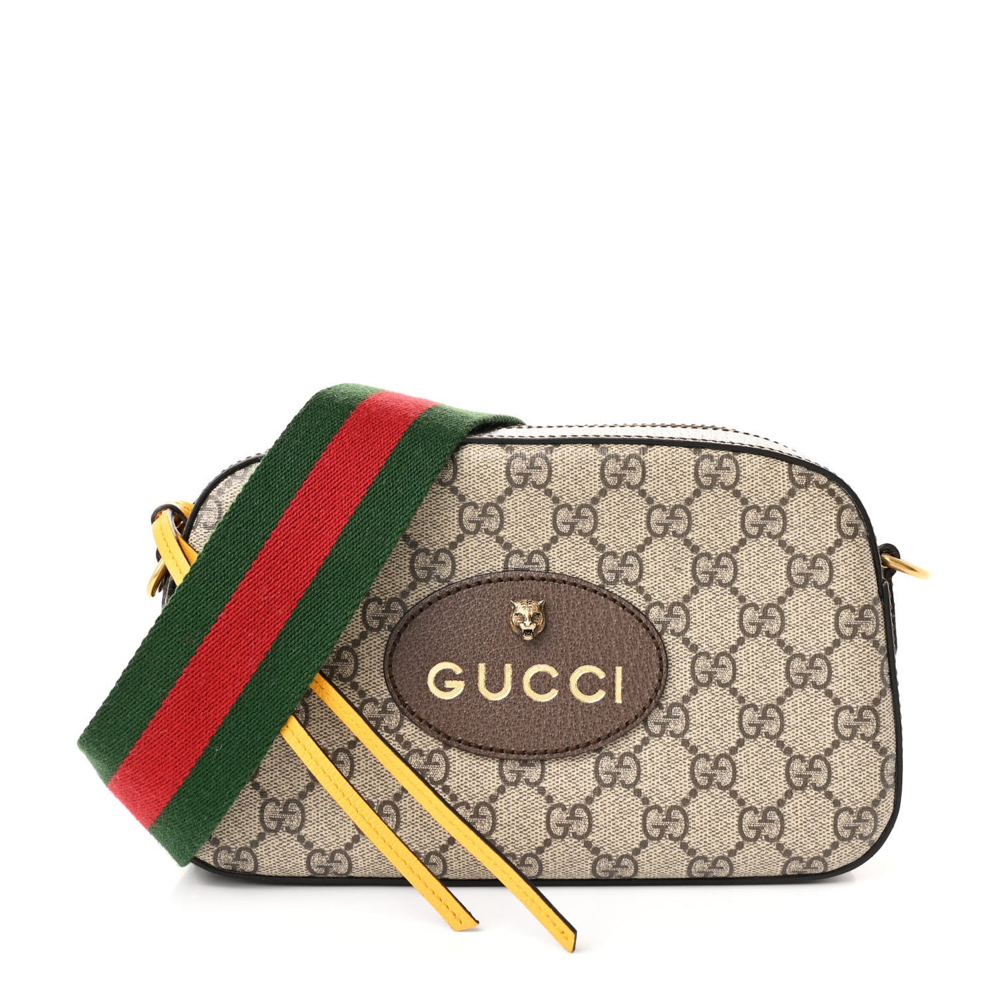 GG Supreme Monogram Web Neo Vintage Shoulder Bag Beige New Acero Crop