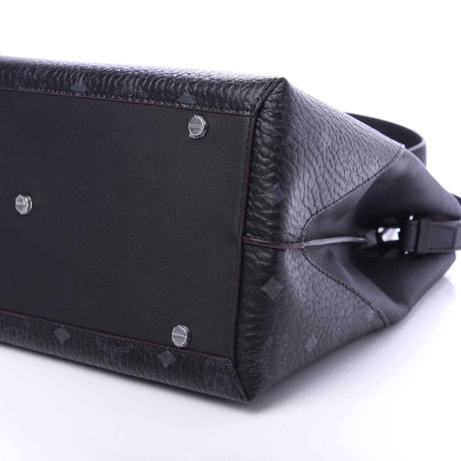 MCM Visetos Large Essential Tote Black 7 of 9