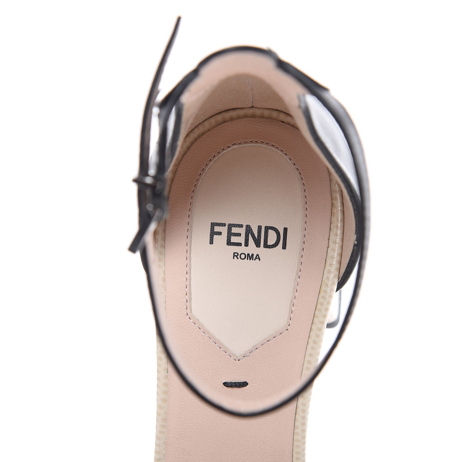 Fendi Calfskin Chameleon 65 Ankle Sandals 36 Black Peony Makeup 6 of 10
