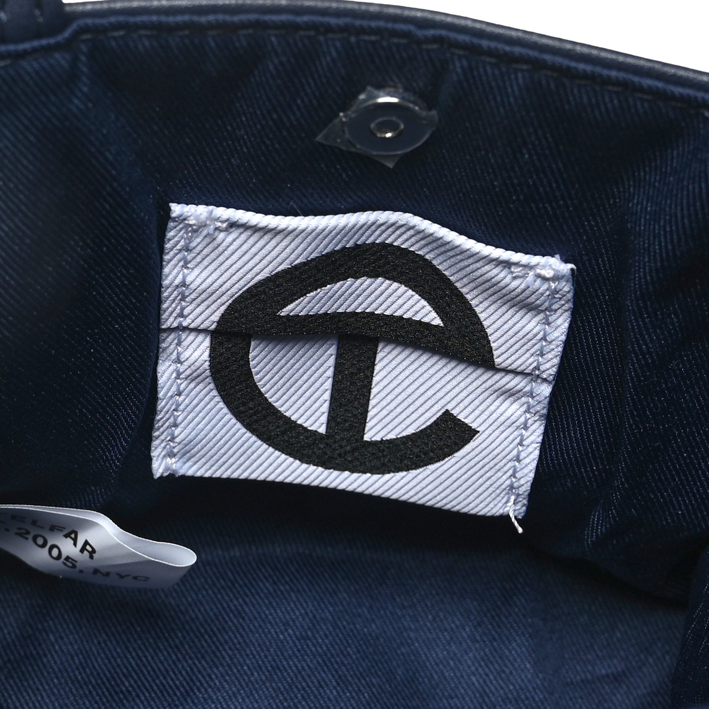 Vegan Leather Small Shopping Bag Navy